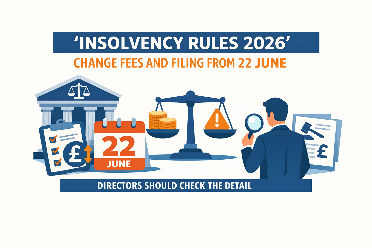 Insolvency Rules 2026 Change Fees and Filing from 22 June