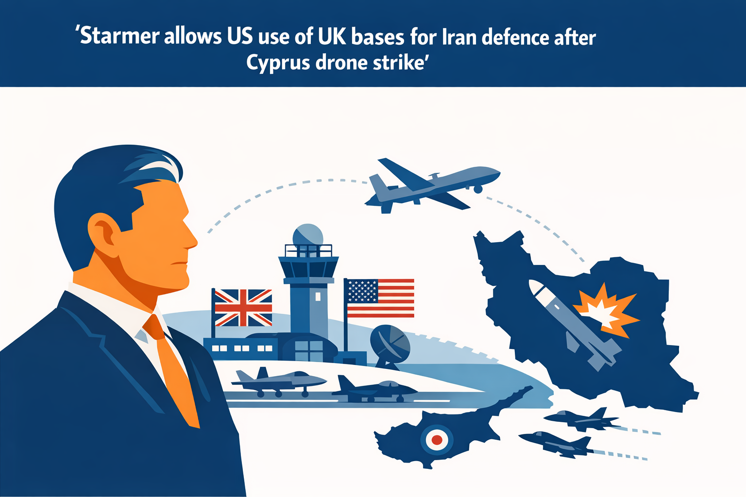 Starmer allows US use of UK bases for Iran defence after Cyprus drone strike