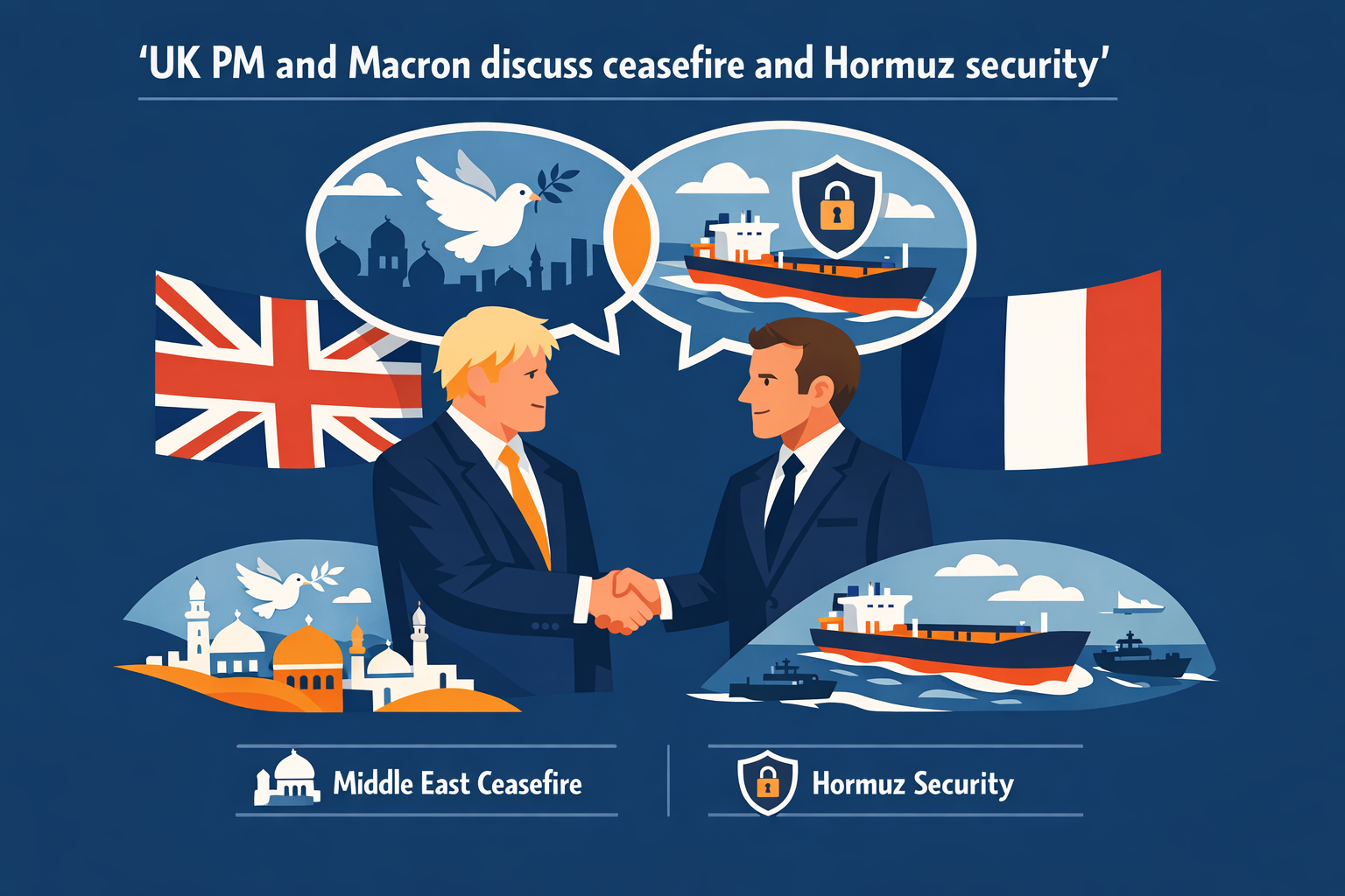 UK PM and Macron discuss ceasefire and Hormuz security