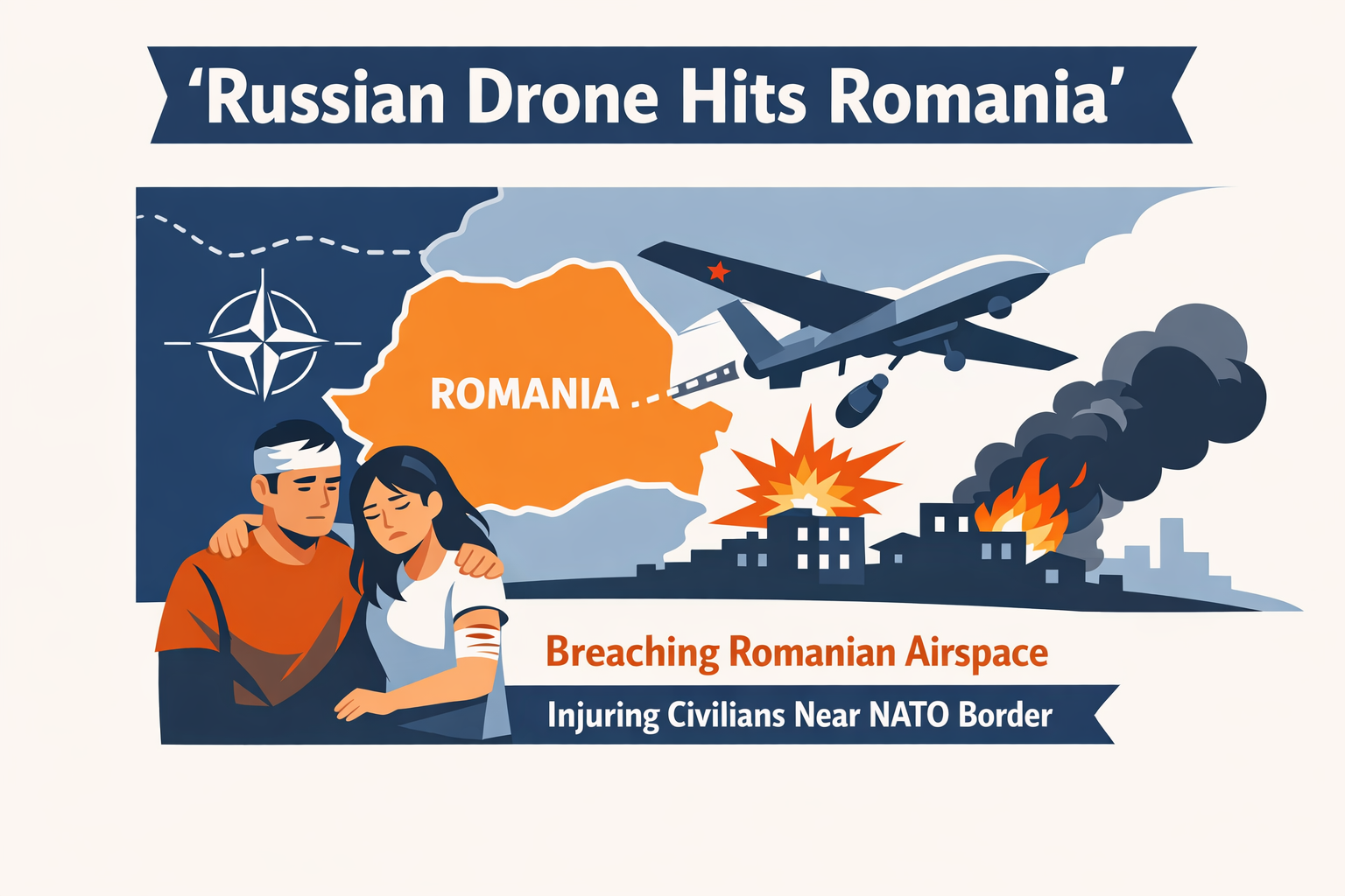 UK says Russian drone hit Romania and injured civilians